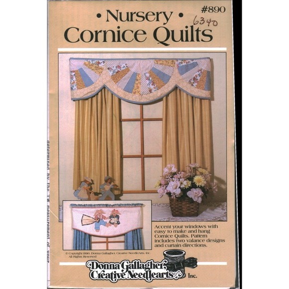 Donna Gallagher Creative NeedleArts Other - Donna Gallagher Nursery Cornice Quilts Sewing Pattern 890 Vintage 1990 Valance